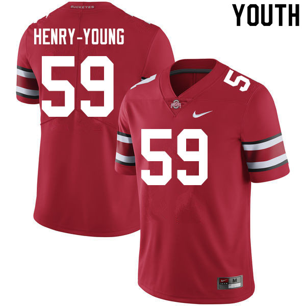 Youth #59 Darrion Henry-Young Ohio State Buckeyes College Football Jerseys Sale-Scarlet